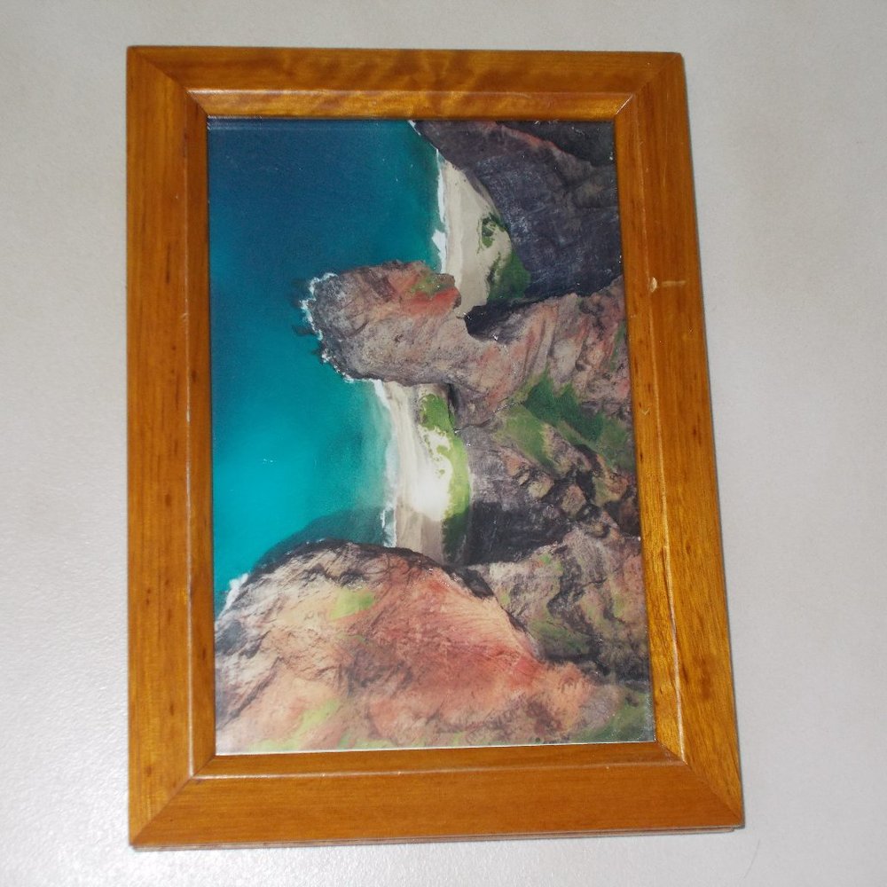 Framed Print in wood frame 7 1/4" x 5 1/4"